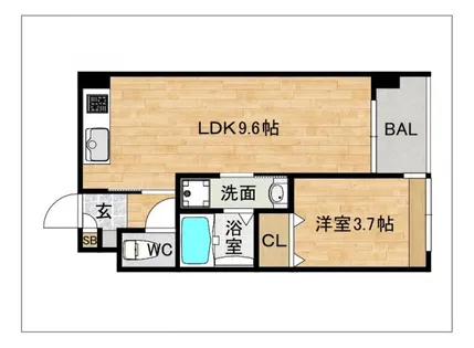 ウィステリア塩原【402号室】の間取り