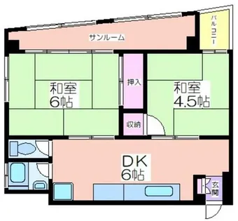 サンコーハイツ【303号室】の間取り