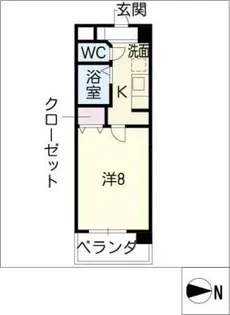 マーヴェラス自由が丘【1階】の間取り