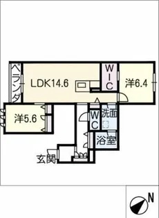 ラ・グリシーヌ【3階】の間取り
