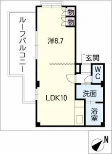 カサソラール本山【4階】の間取り