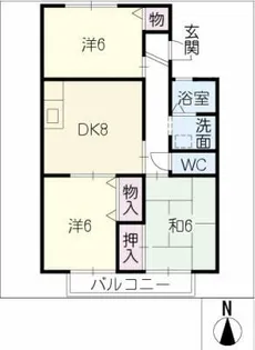 ブリリアントメゾンA棟【1階】の間取り