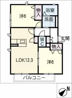 グリナージュ寺本新町【1階】の間取り