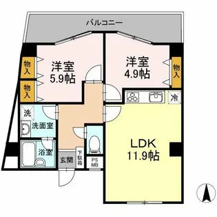 BM TAKAOKA【7階】の間取り