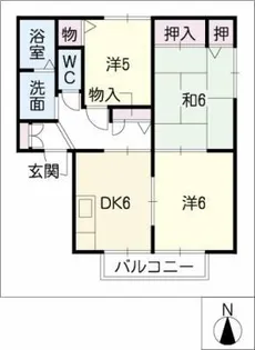 パークディアスD【1階】の間取り