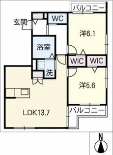 Reveur上野【2階】の間取り