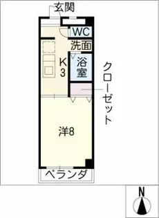 ヒルズヤマザト【3階】の間取り