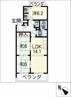 シティ・ライフ神村【3階】の間取り