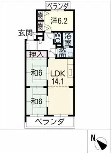 シティ・ライフ神村【3階】の間取り