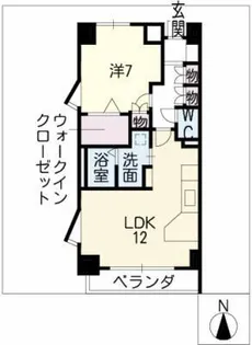 プレステージ川名【1階】の間取り