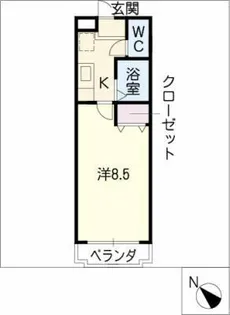 コーポTOMITA【1階】の間取り