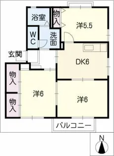 パークサイドK B棟【2階】の間取り