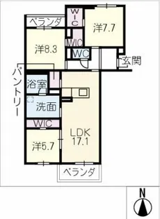 エバンジェリスト【3階】の間取り
