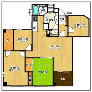 エイトバレー浄水(旧ガーデンヒルズ浄水I)【3階】の間取り