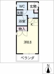 クララ黒川マンション【2階】の間取り