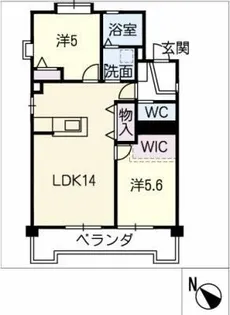坂野マンション【1階】の間取り