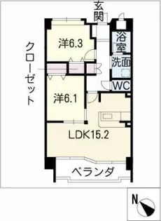 レジデンス養父【4階】の間取り