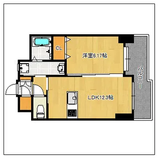 サンビーム東比恵【4階】の間取り