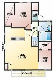 プラザ・仙棒【205号室】の間取り