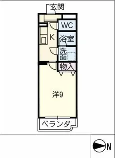 シーズンコート二ツ杁【1階】の間取り