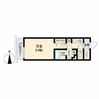 ブランシエスタ金山【0606号室】の間取り