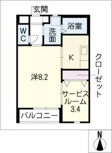 リヴェール・幸【1階】の間取り