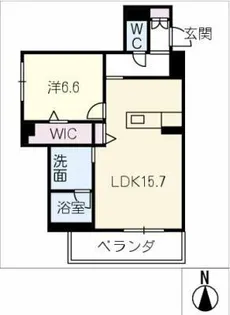 プレミアス御幸【1階】の間取り