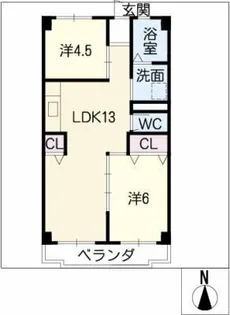 グランクレーア香南【3階】の間取り
