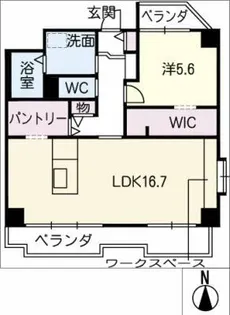 グリーンコート城山【3階】の間取り