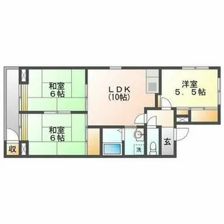 プレアール状ヶ池B【3階】の間取り