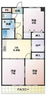 ベネッセレ豊橋西【302号室】の間取り
