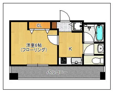 ニューロング博多【5階】の間取り