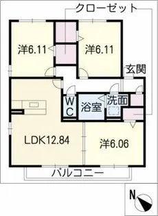 プランドール A棟【1階】の間取り
