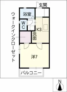 ラ・フォーレ西志賀Ⅱ【1階】の間取り