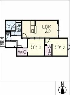 アルカディアSOU【1階】の間取り