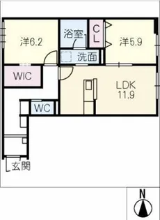 アルカディアSOU【1階】の間取り