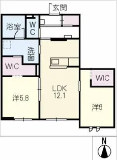 アルカディアSOU【1階】の間取り