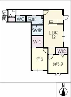 アルカディアSOU【1階】の間取り