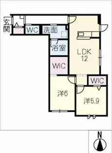 アルカディアSOU【1階】の間取り