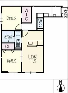 アルカディアSOU【1階】の間取り
