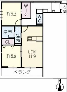 アルカディアSOU【2階】の間取り
