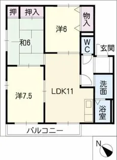 GREEN HILLS C棟【2階】の間取り