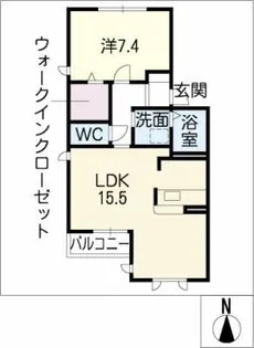 プレゼンス・パークN【1階】の間取り