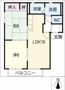 フォーヴル茶屋【2階】の間取り