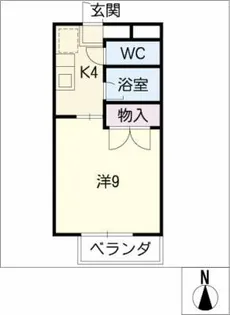 ハイツ桔梗Ⅱ【1階】の間取り