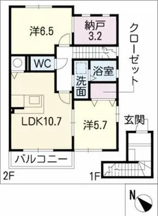 カサ クレマ【2階】の間取り