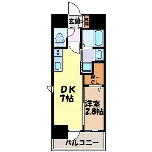 エステムコート名古屋新栄Ⅱアリーナ【3階】の間取り
