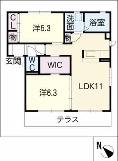 インサイド・トレリスA【1階】の間取り