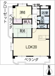 アップルコート【3階】の間取り