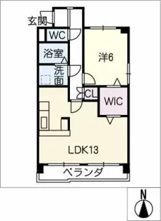 キャッスルメイ植田【3階】の間取り